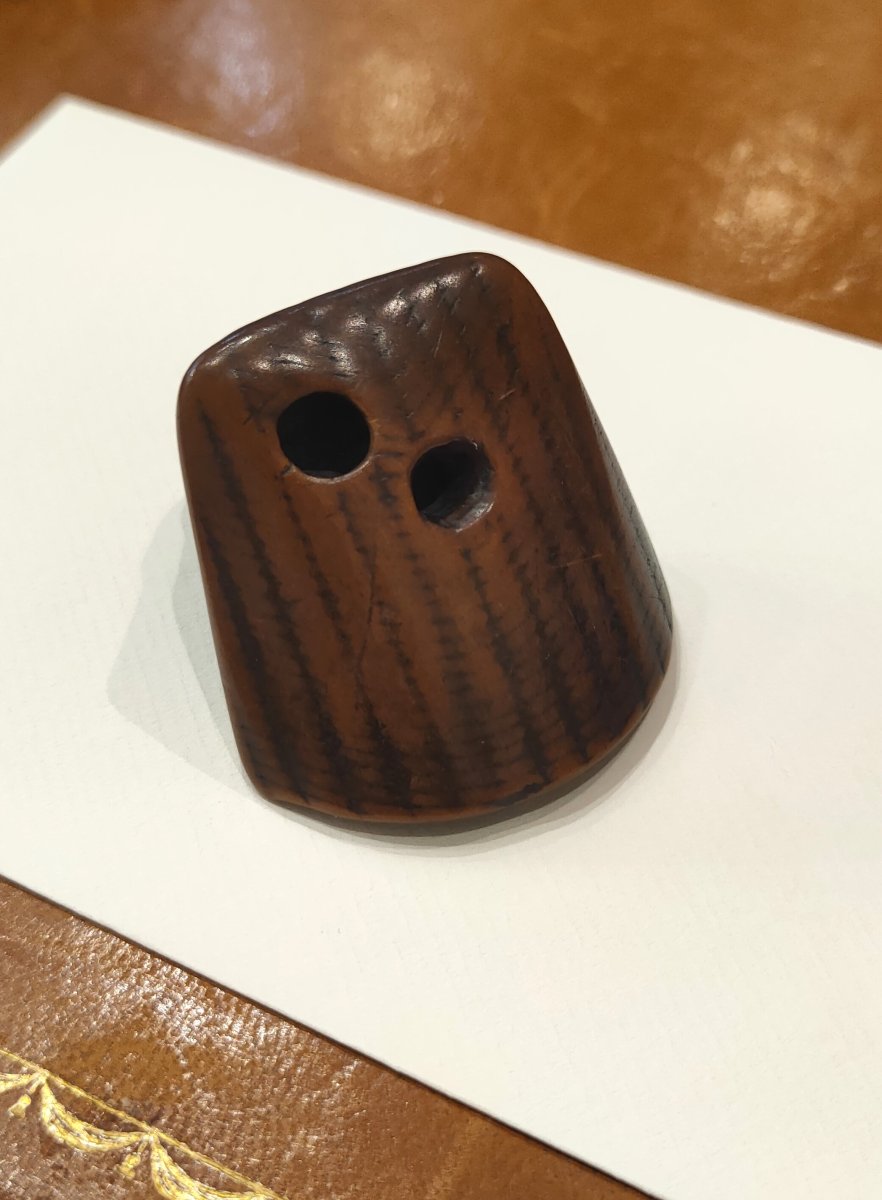 A Carved Boxwood Netsuke Depicting A Basket Filled With Mushrooms And Mice. Edo Period, Japan-photo-4