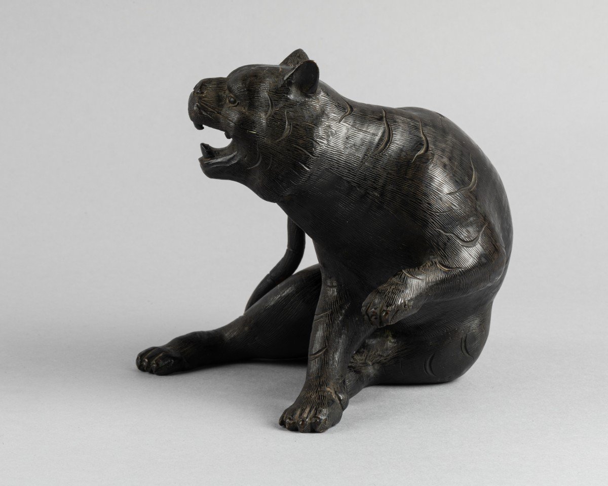 Tigre En Bronze. Japon Edo-photo-2