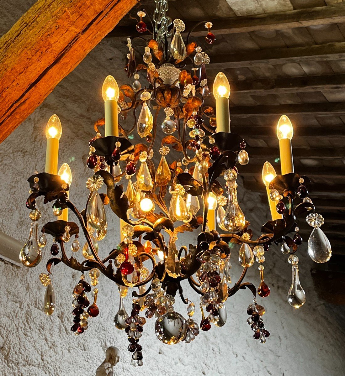 Proantic: Lustre En Fer Doré
