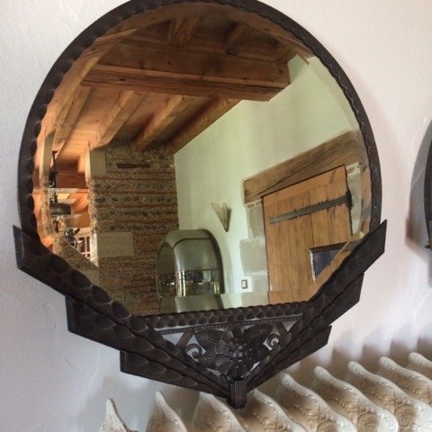 Paire De Miroir Art Déco 1930-photo-2