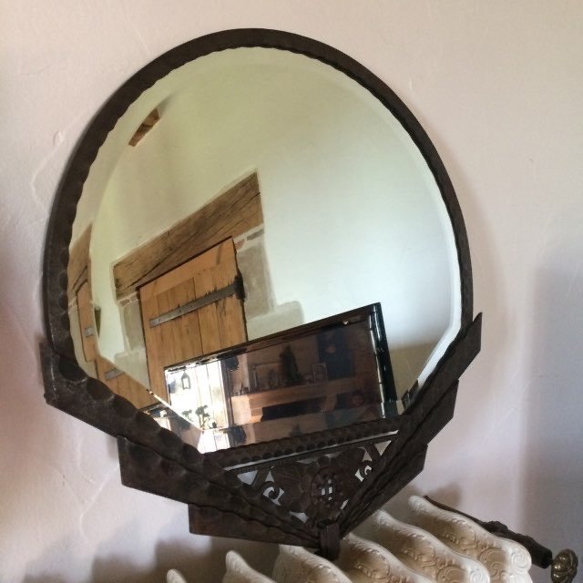 Paire De Miroir Art Déco 1930-photo-3