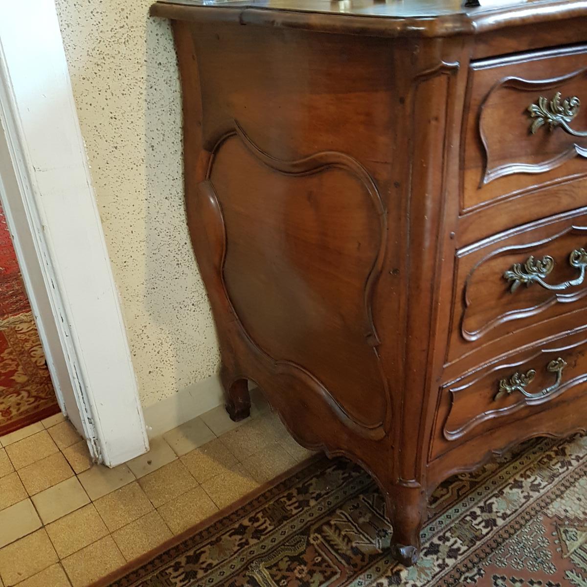 Commode Louis XV En Noyer 18 ème -photo-2