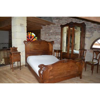 Bedroom Art Nouveau Mahogany