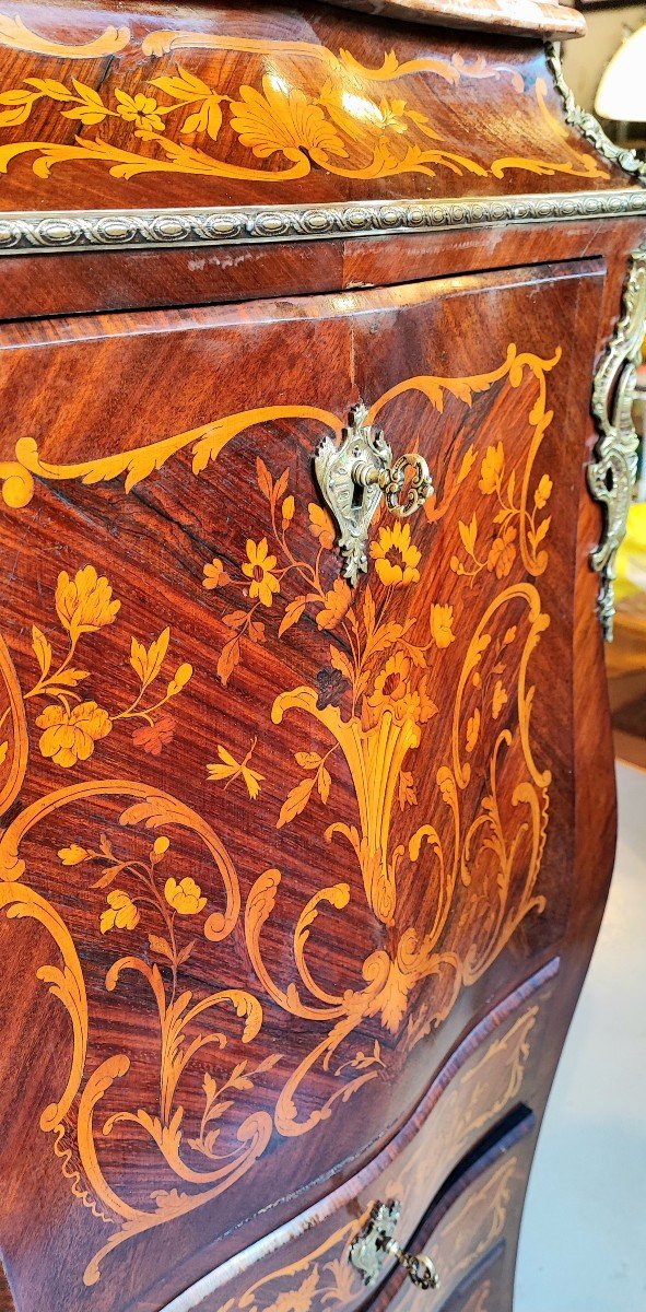 Small Secretary Louis XV Marquetry-photo-1