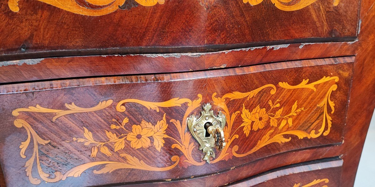 Small Secretary Louis XV Marquetry-photo-5