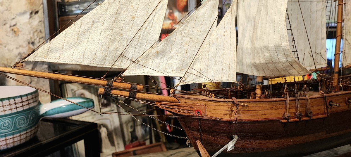 Maquette Bois Goélette La Brigade Saint Malo-photo-4