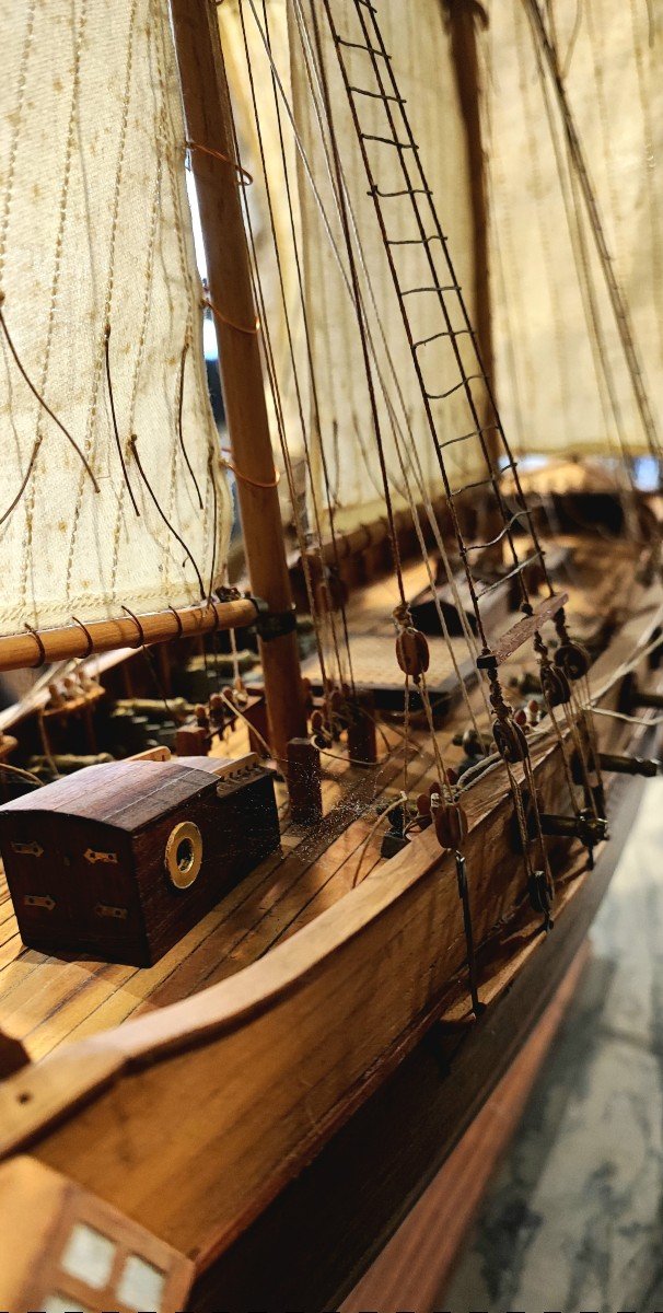 Maquette Bois Goélette La Brigade Saint Malo-photo-2