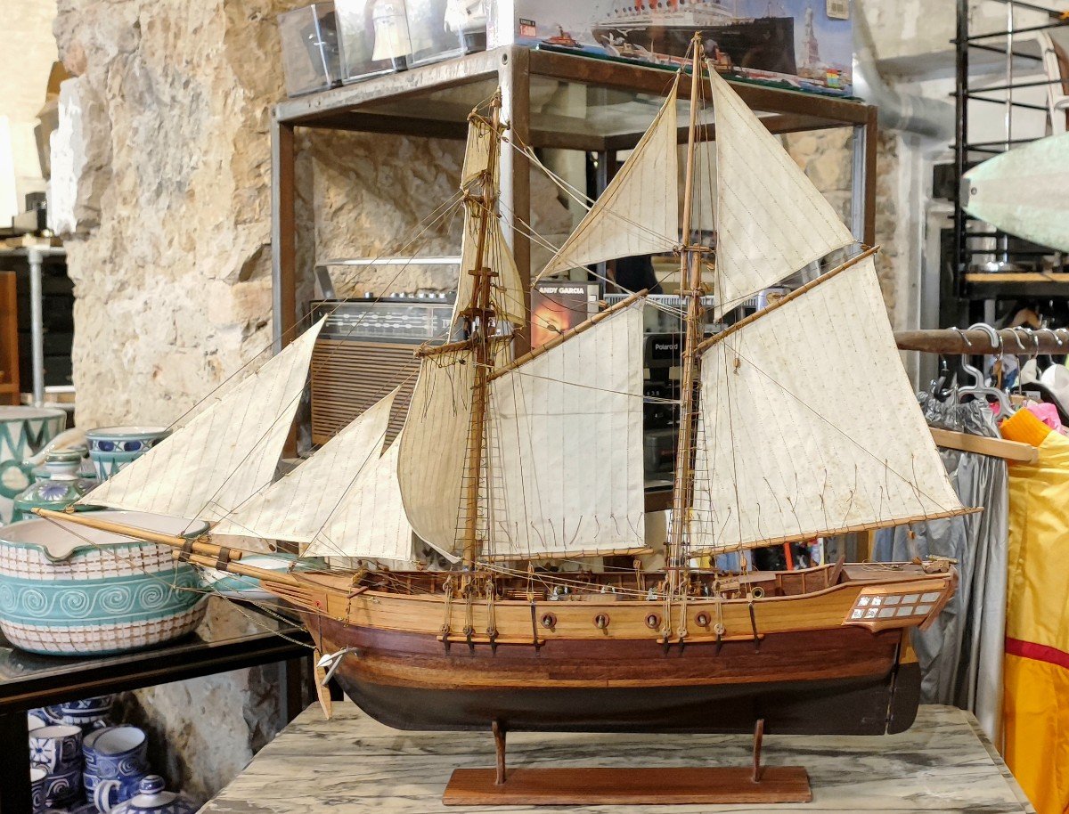 Maquette Bois Goélette La Brigade Saint Malo