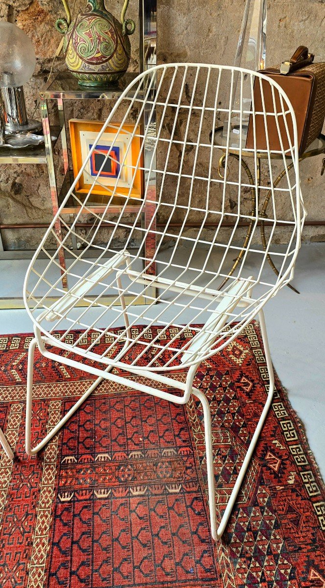 Pair Of Sm05 Wire Chairs By Cees Braakman For Pastoe, Denmark 1950-photo-2