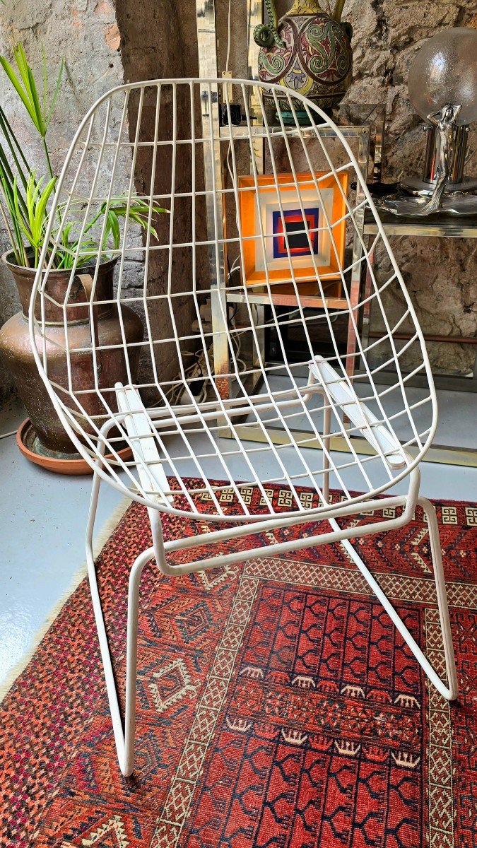 Pair Of Sm05 Wire Chairs By Cees Braakman For Pastoe, Denmark 1950-photo-3