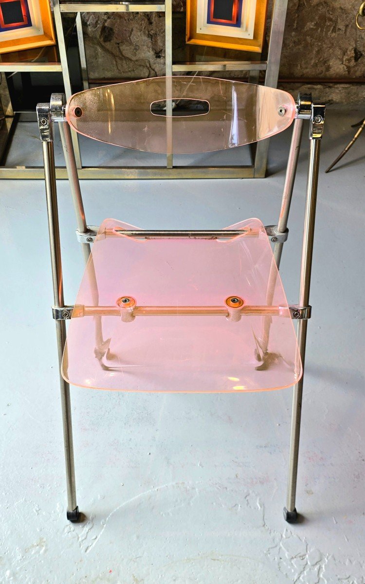 Modern Folding Chair In Plexiglass Giancarlo Piretti - Eda Concept-photo-4