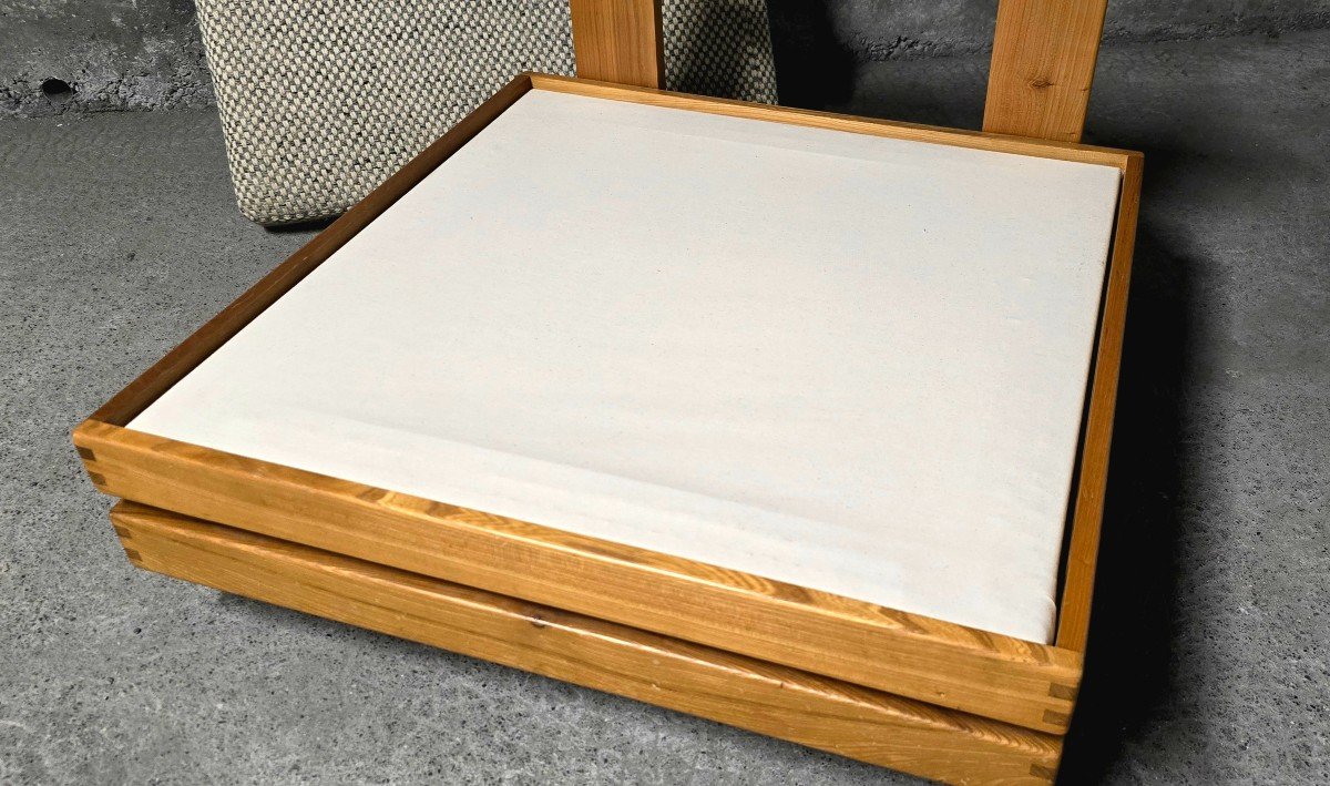 Canapé - Daybed Et Fauteuil Maison Regain 60/70 En Orme Vintage-photo-7