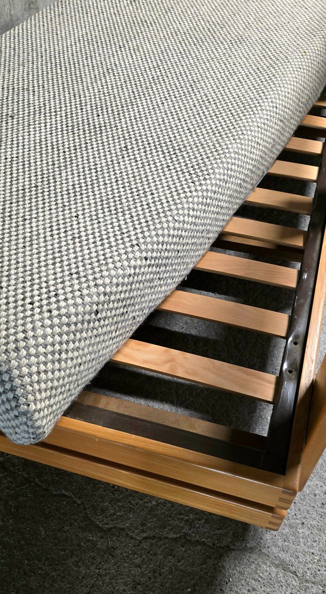 Canapé - Daybed Et Fauteuil Maison Regain 60/70 En Orme Vintage-photo-8