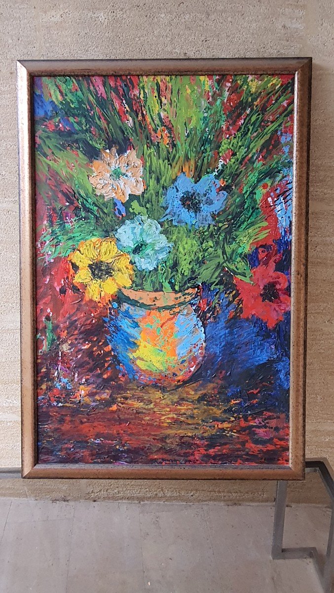 Oil On Canvas Still Life Signed 1989