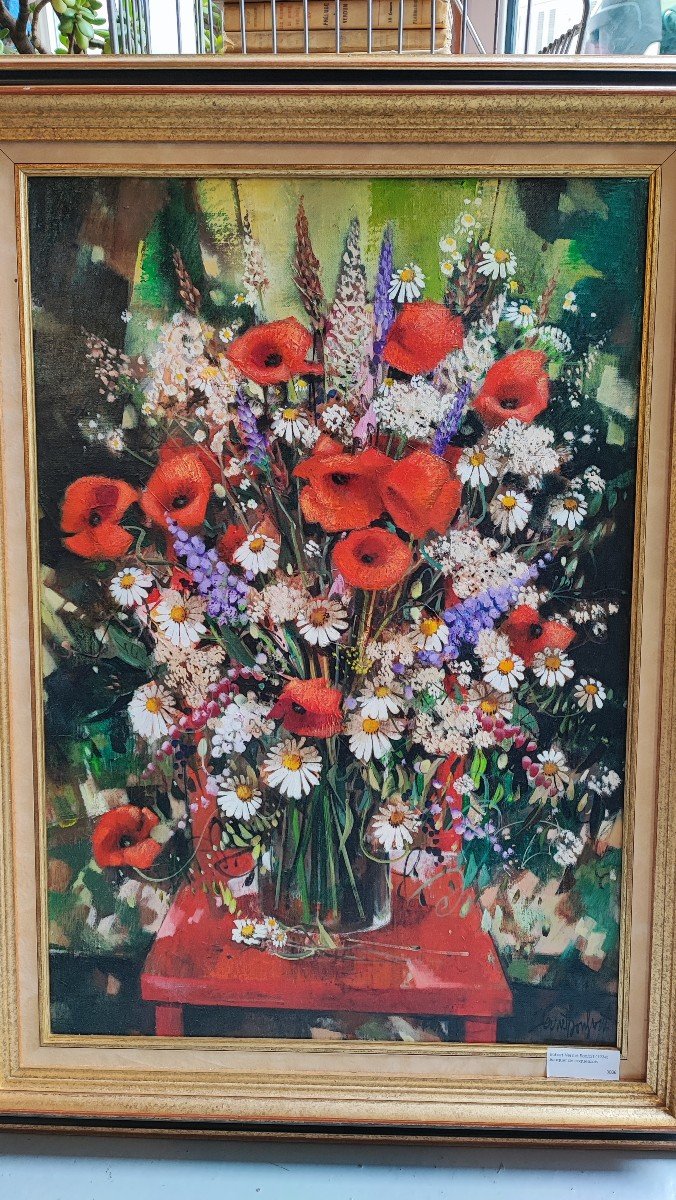 Still Life Oil Painting By Robert Vernet Bonfort-photo-1