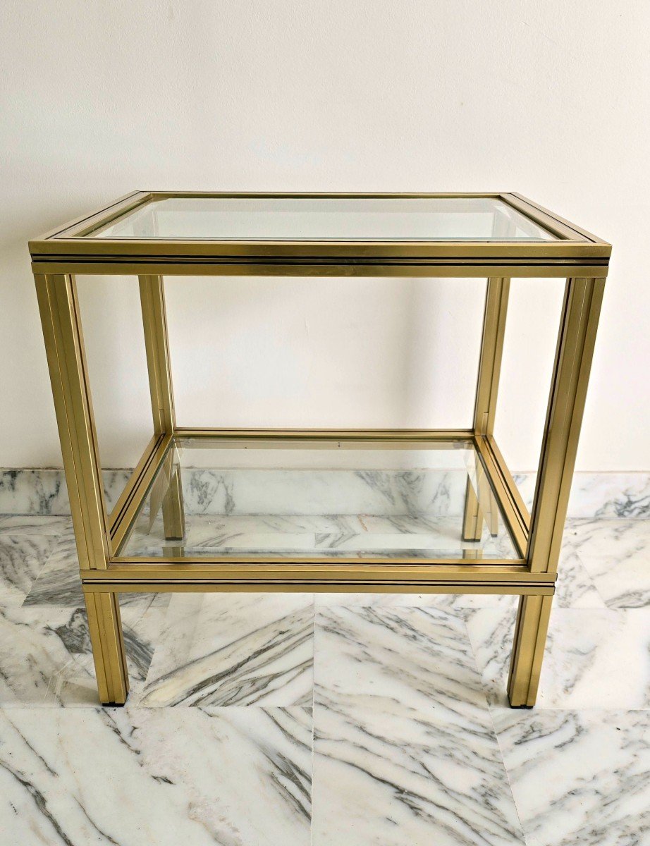 Small Table - Vintage Pierre Vandel Pedestal Table-photo-2