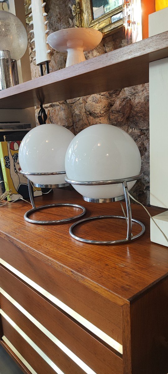 Une Paire De Lampes Boule Space Age 60/70-photo-4