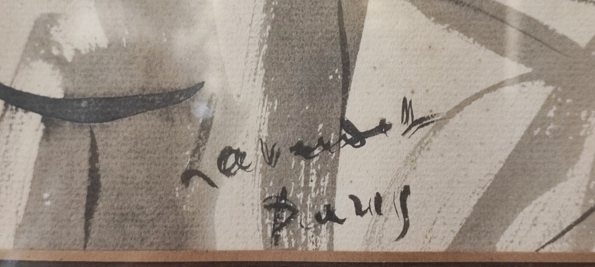 Aquarelle Marcel Gustave Laverdet (1816-?) -photo-3