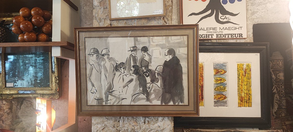 Aquarelle Marcel Gustave Laverdet (1816-?) -photo-4