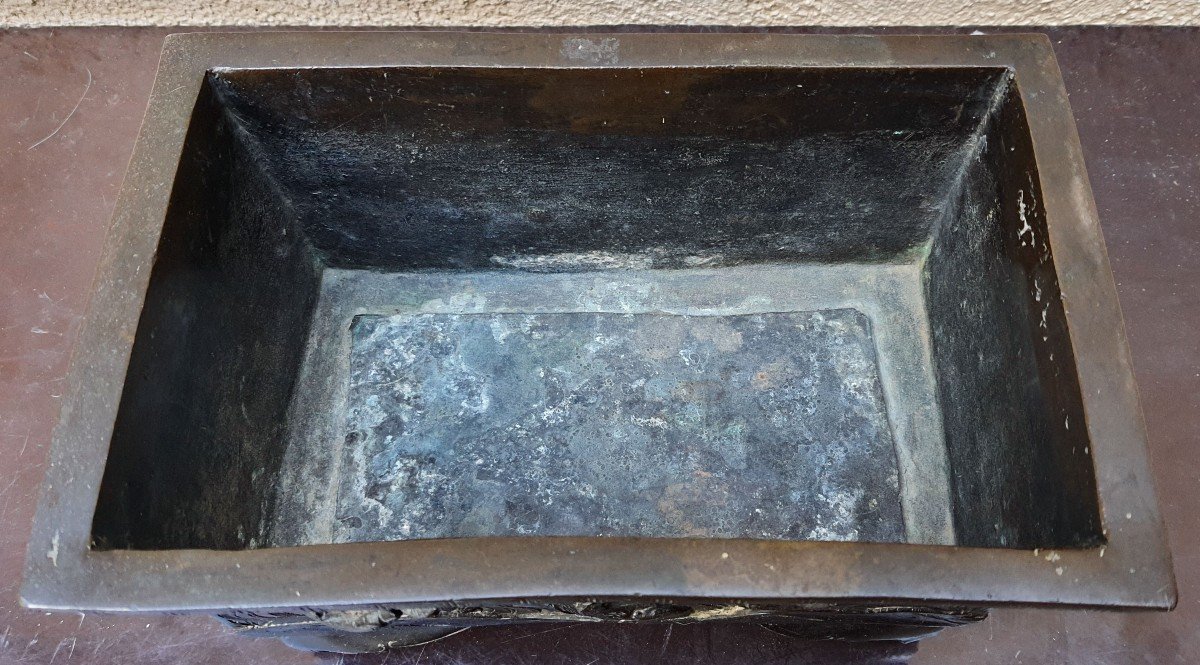 Japanese Bronze Planter (suiban) Meiji Period-photo-1
