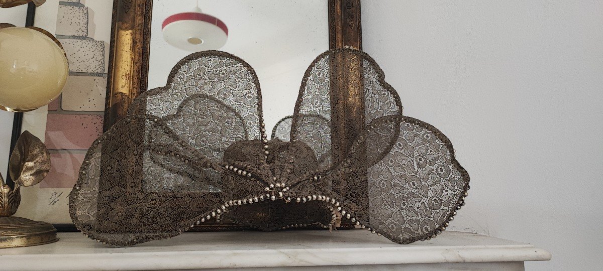 Antique Hat - Art Deco Ball Headdress - Early 20th Century -photo-4