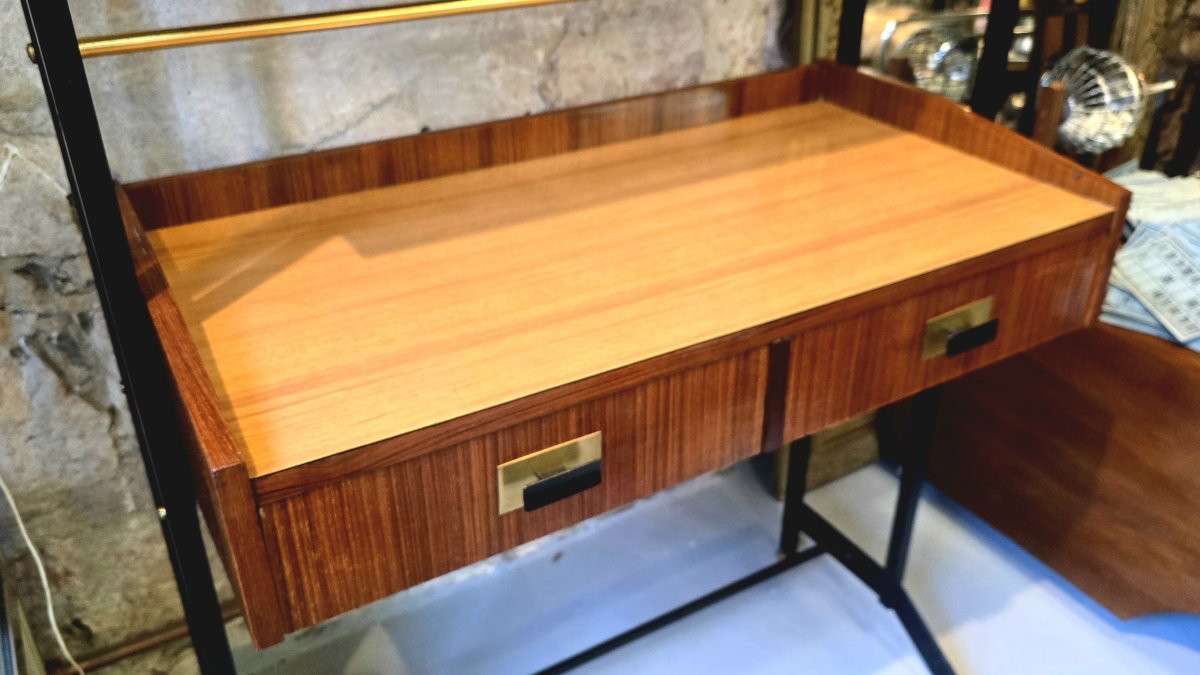 Vintage Italian Bookcase - Desk From The 1960s/70s-photo-1