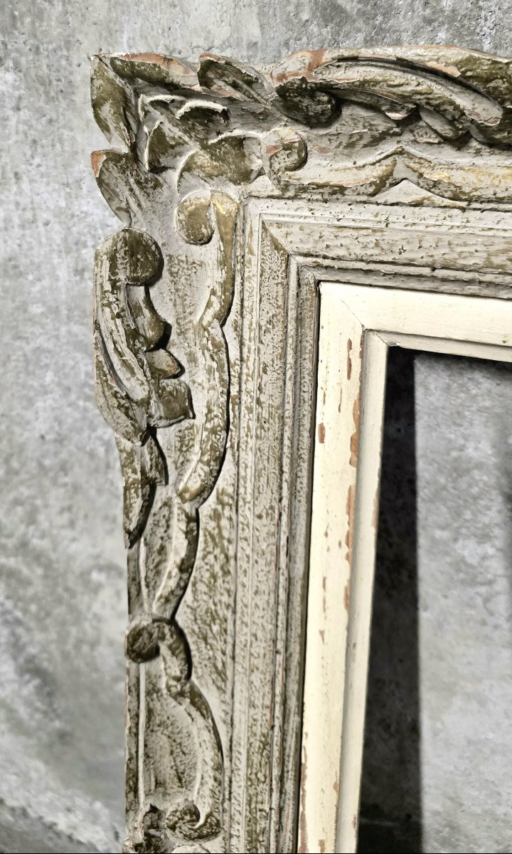 Cadre Montparnasse En Bois Sculpté, XXè-photo-1