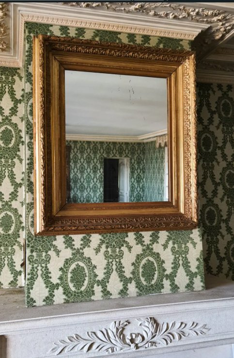 Miroir Encadrement époque Napoléon III Dorer Feuille d'Or-photo-2