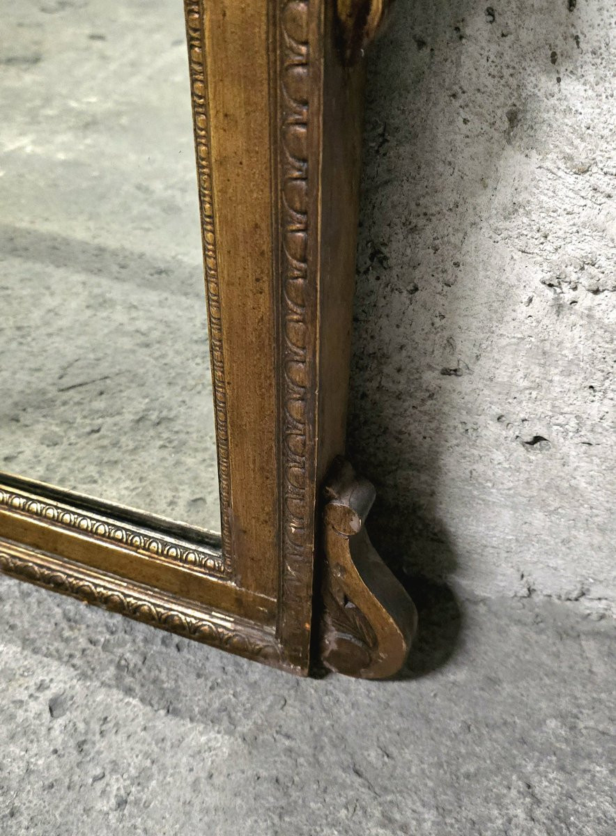 Miroir de cheminée en bois et stuc, fin XIX début XX-photo-4