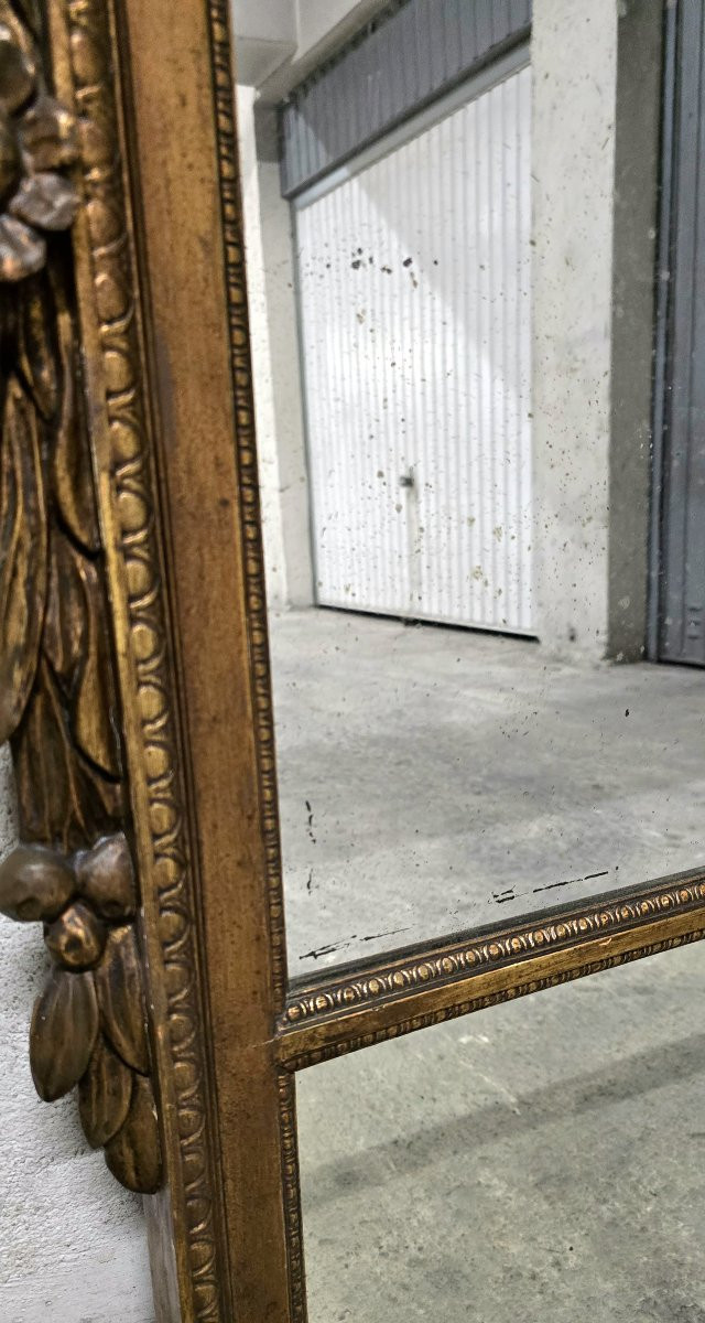 Miroir de cheminée en bois et stuc, fin XIX début XX-photo-4
