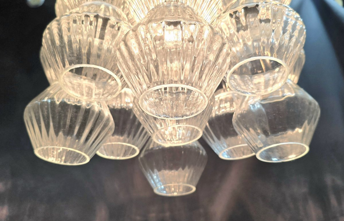 Lustre vintage par Carlo Scarpa pour Venini Murano en verre soufflé – Italie 1960/70-photo-3