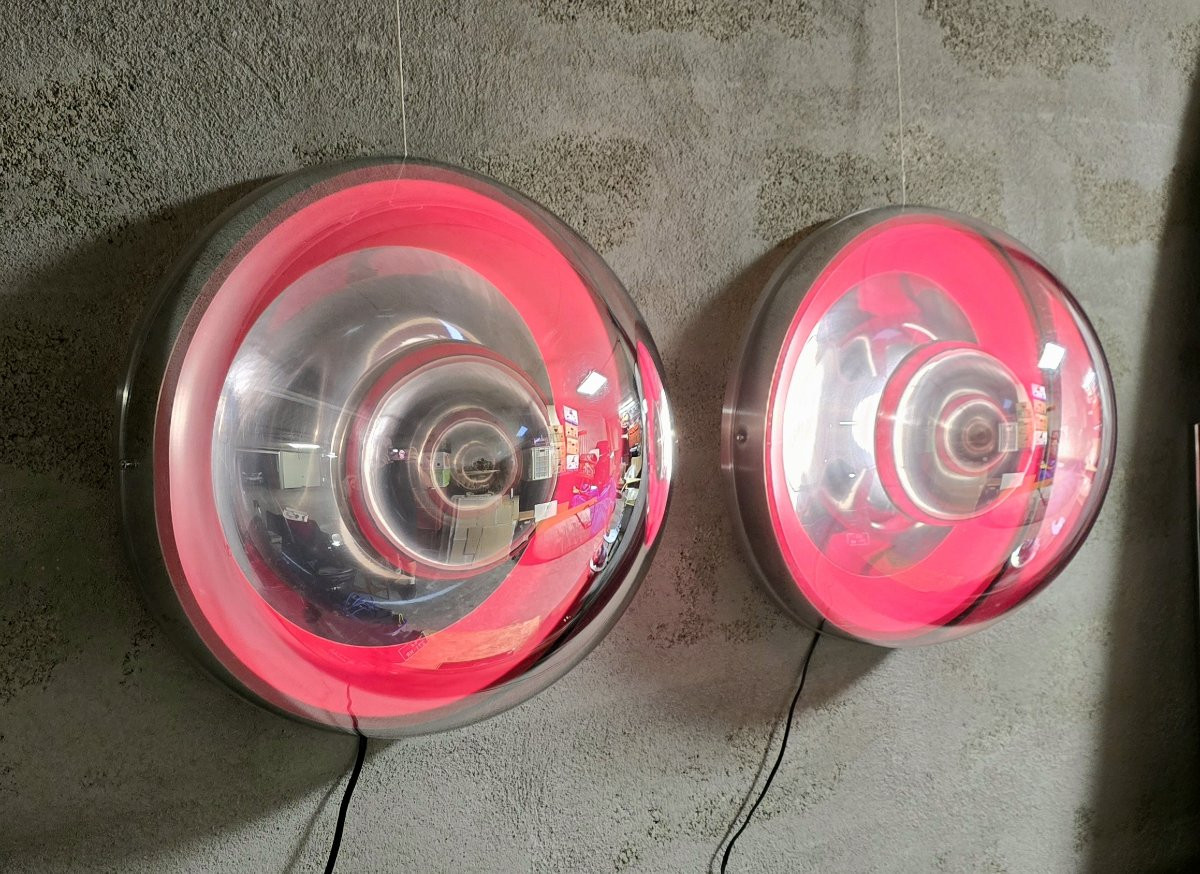 Set Of Two "spion / Spy" Wall Lights By Verner Panton-photo-5