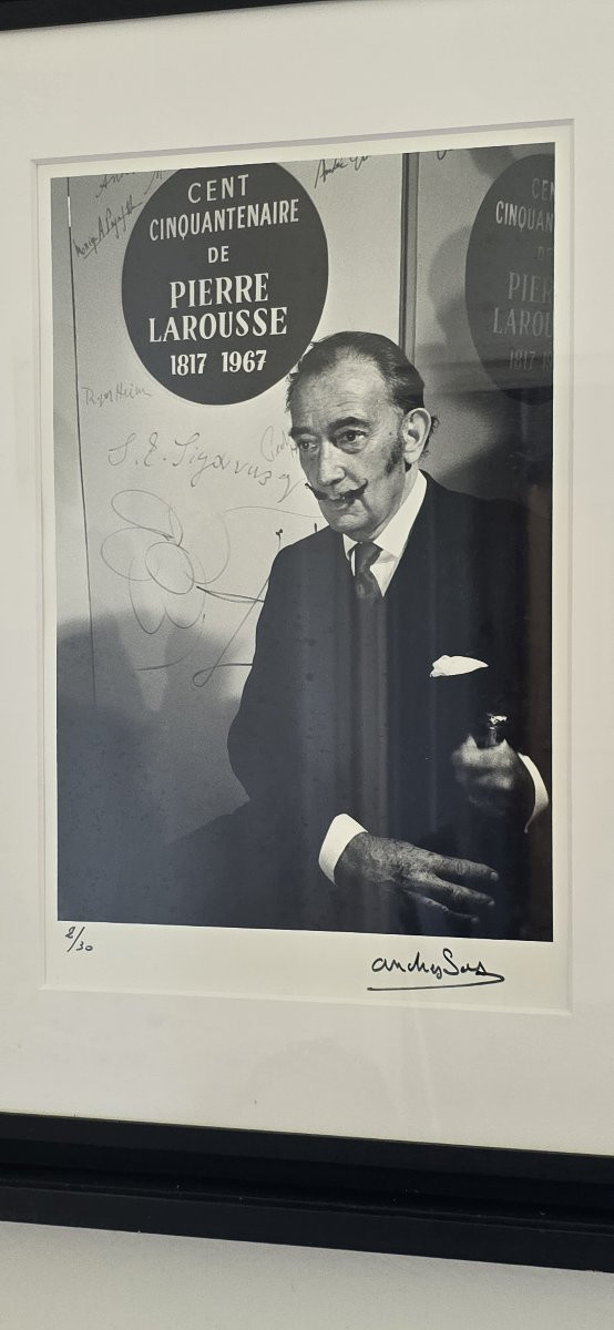 André Sas (1928 - 2020) Salvador Dali In 1967 - Numbered And Signed-photo-3