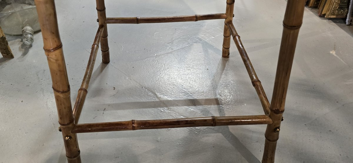Octagonal Bamboo Table – Cogolin, 1980s-photo-4