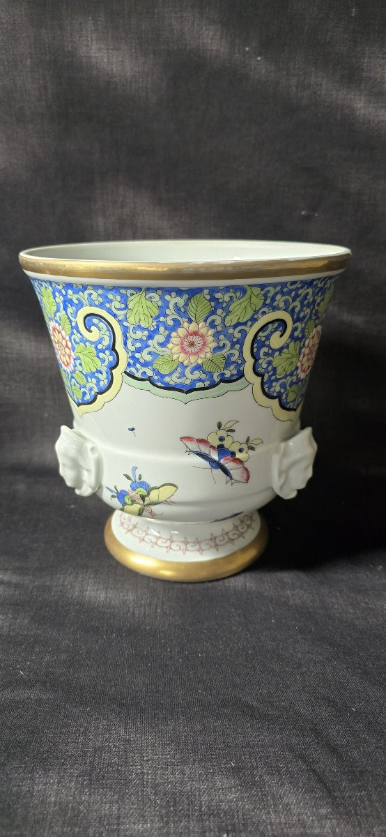 Cache-pot en porcelaine décorée – Manufacture Samson, Paris (pas signé), fin XIXe / début XXe-photo-2