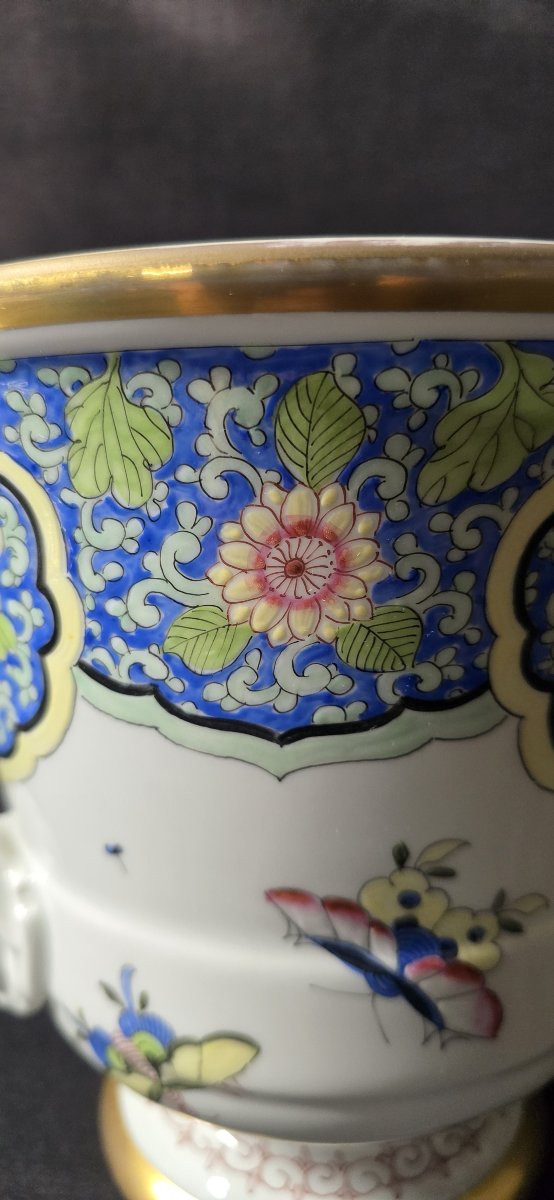 Cache-pot en porcelaine décorée – Manufacture Samson, Paris (pas signé), fin XIXe / début XXe-photo-4
