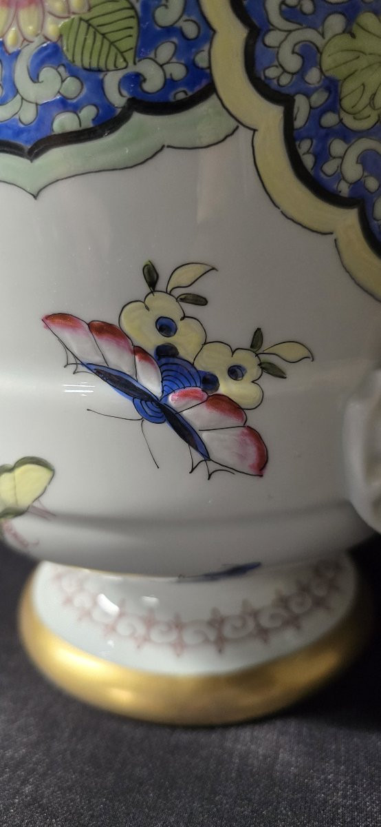 Cache-pot en porcelaine décorée – Manufacture Samson, Paris (pas signé), fin XIXe / début XXe-photo-1