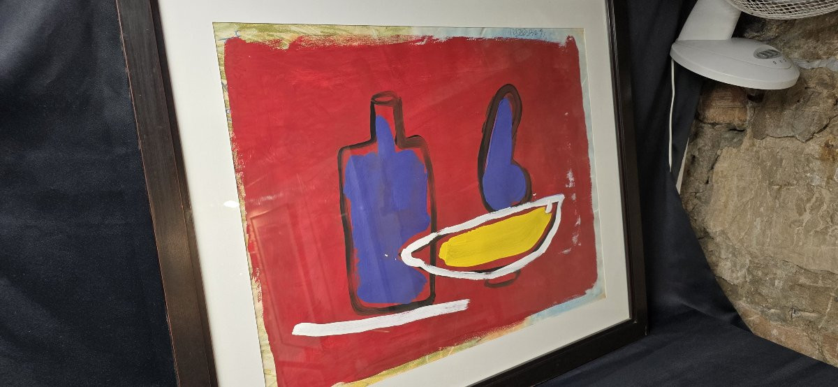 Miguel Ángel Yrazazábal (né en 1945)– Nature morte abstraite, 1991-photo-2