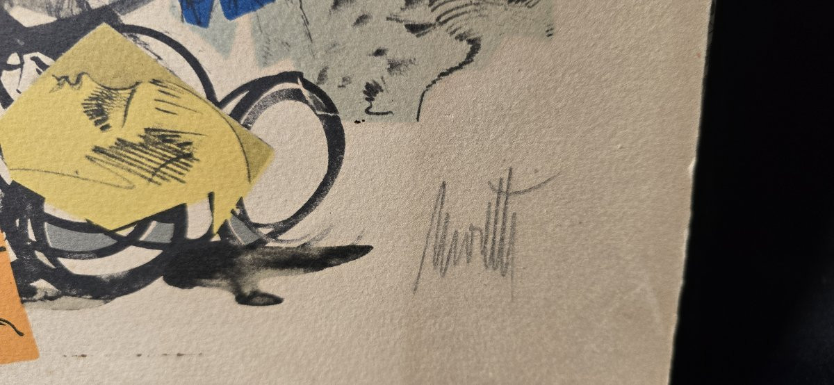 Raymond Moretti (1931-2005) - Signed And Numbered Lithograph "the Musicians" 1974-photo-1