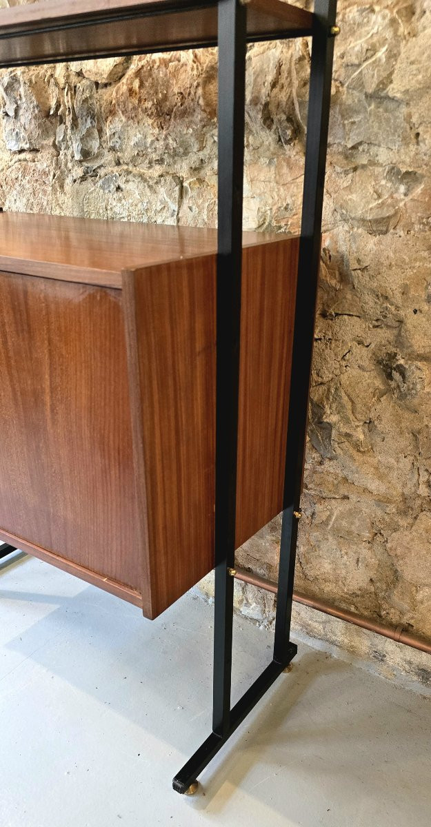 Bibliothèque / étagère vintage moderniste (années 50-60)-photo-4