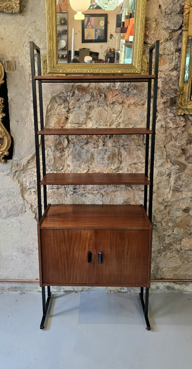 Bibliothèque / étagère vintage moderniste (années 50-60)