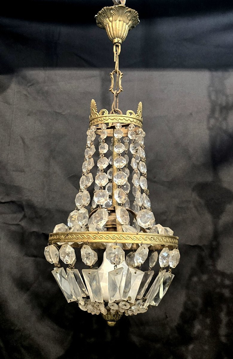 Petit lustre montgolfière XXème-photo-2