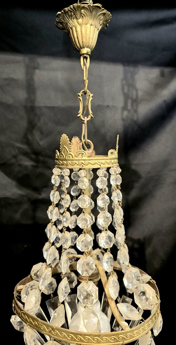 Petit lustre montgolfière XXème-photo-2