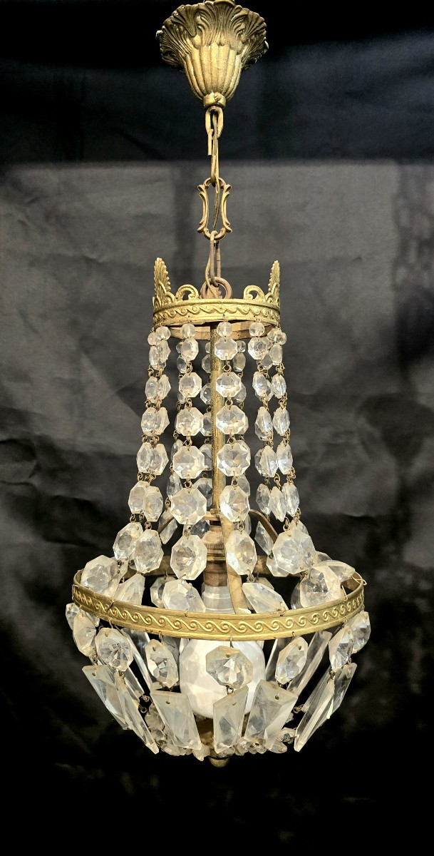 Petit lustre montgolfière XXème