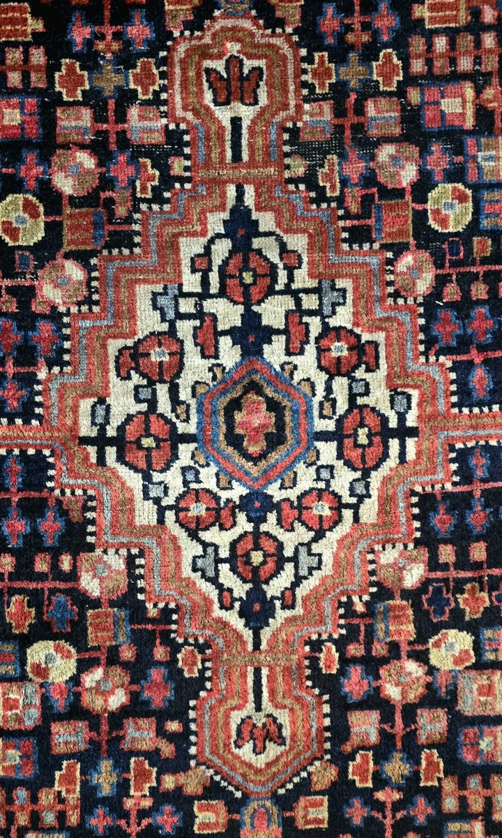 Tapis persan fait main en laine – Heriz / Bakhtiari – 163 x 108 cm-photo-1