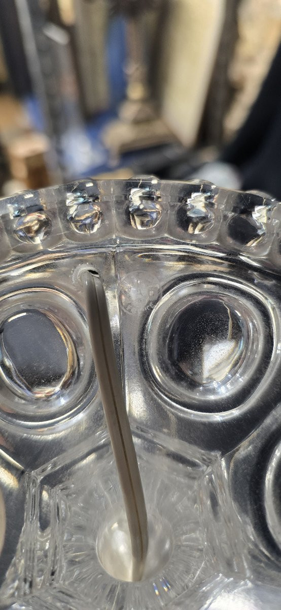 Lampe photophore électrique en cristal à pampilles Baccarat-photo-2