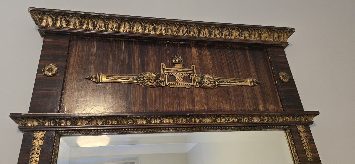 Empire Period Chest Of Drawers And Mirror-photo-3