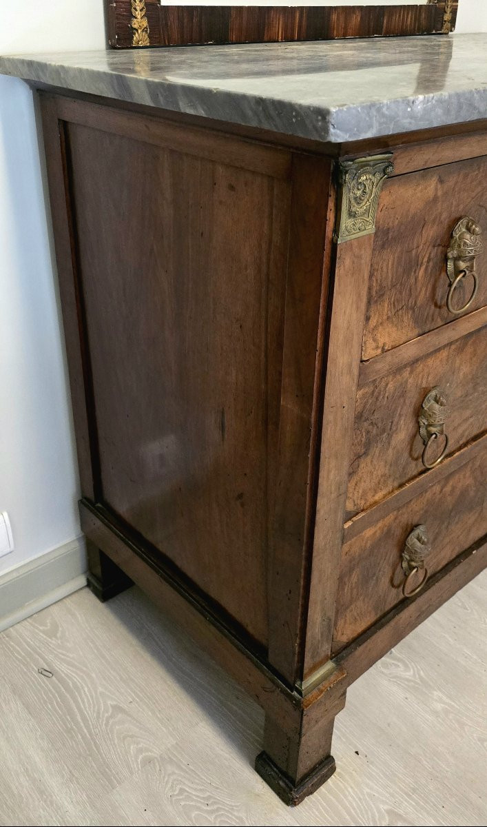 Empire Period Chest Of Drawers And Mirror-photo-7