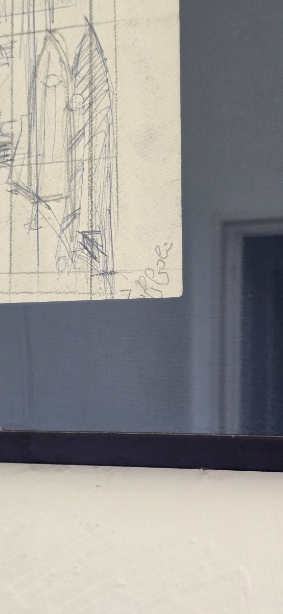 Louis Toffoli (1907 - 1999) Drawing On Paper, Venice Canal-photo-4