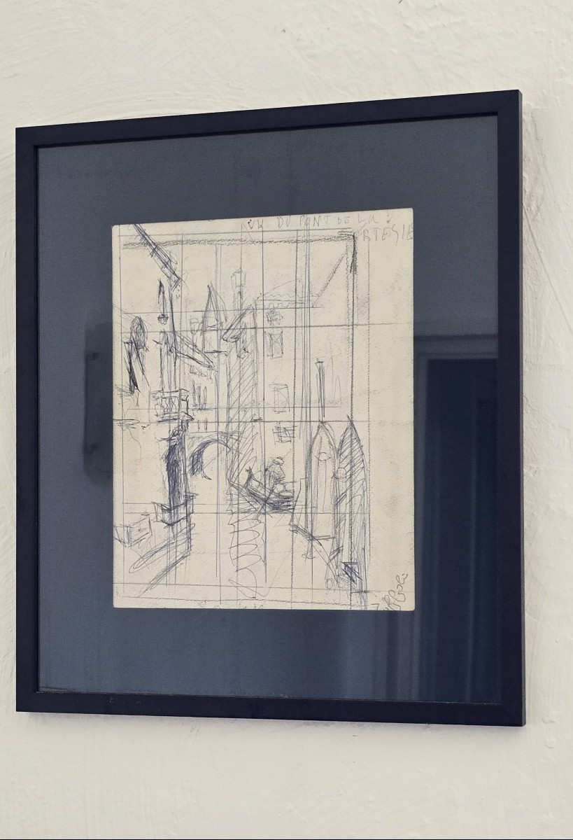 Louis Toffoli (1907 - 1999) Drawing On Paper, Venice Canal